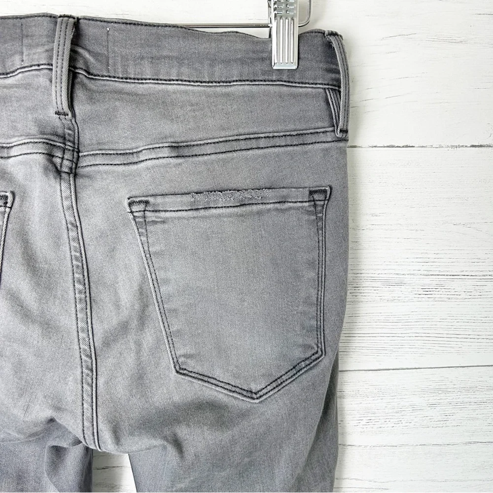Frame Denim Le Skinny de Jeanne in Grey Shred Stretch Mid Rise 26 - Picture 6 of 11